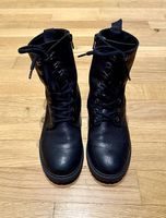 Schnürboots/Stiefeletten 38 Leder