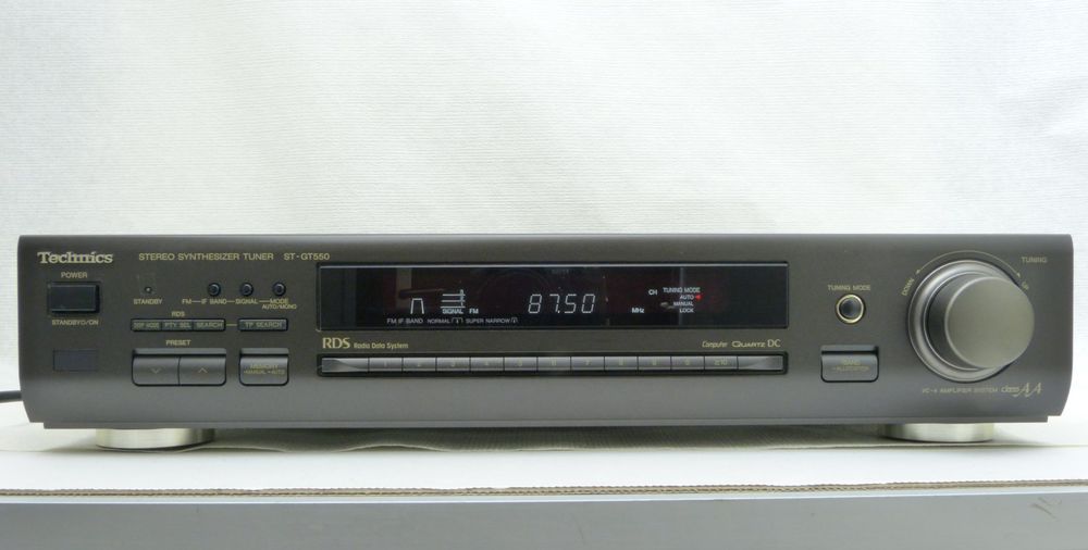 Tuner Technics ST-GT350 - Synthétiseur Stéréo Numérique - AM/FM - Occasion - Noir