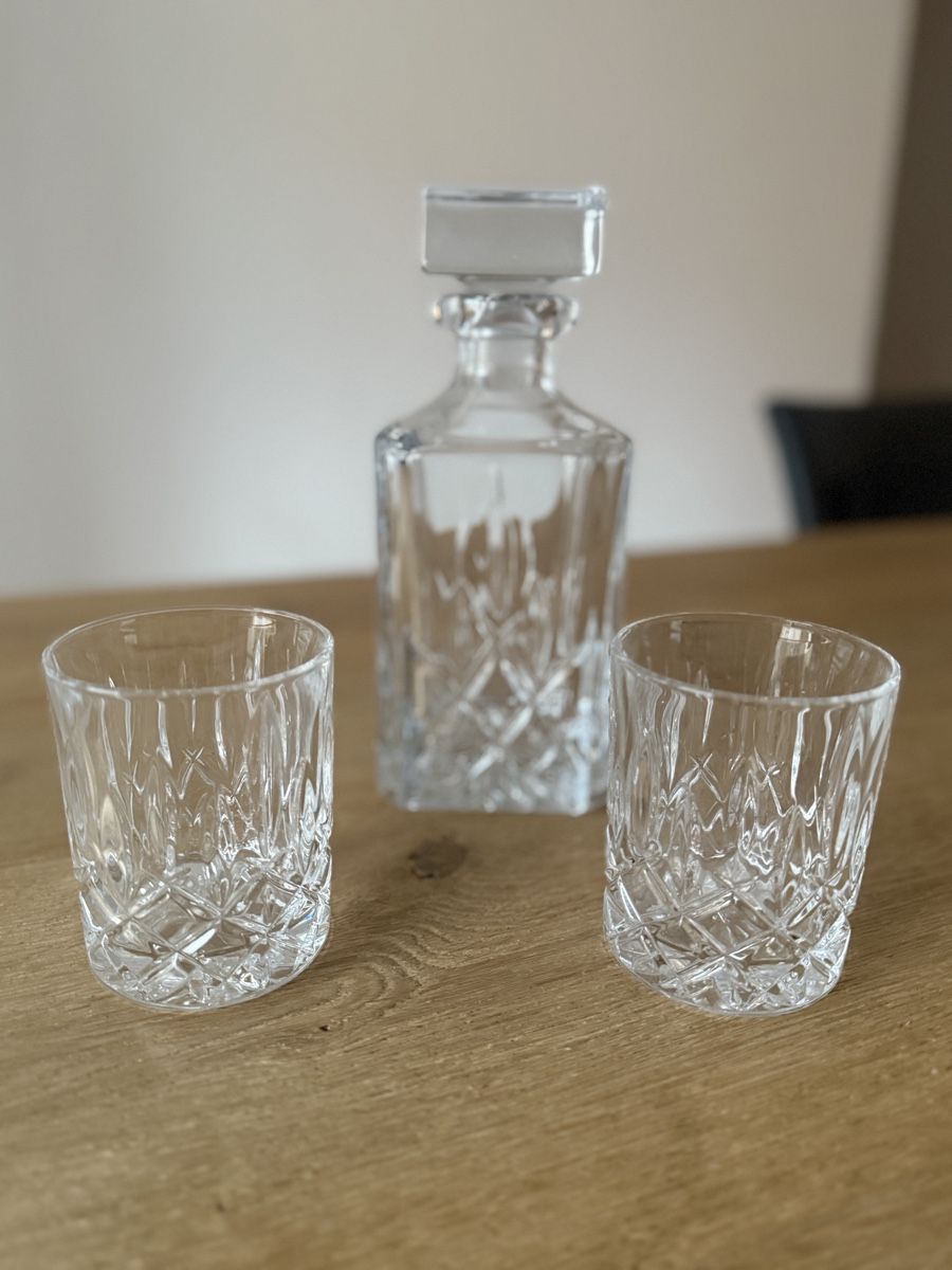 Caraffe: Kristallkaraffe mit 2 Gläsern Whiskyset – Nuovo (secondo la descrizione) da Ebikon venduto da her_82yr 1