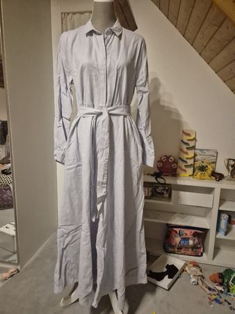 Hemdkleid Benin Leinen Viskose helllila Grösse 44/M neuwerti