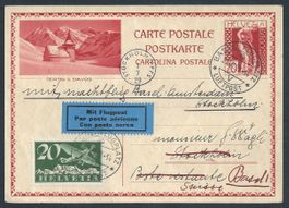 Flugpost Schweiz 1929 Basel Amsterdam Stockholm Luftpost