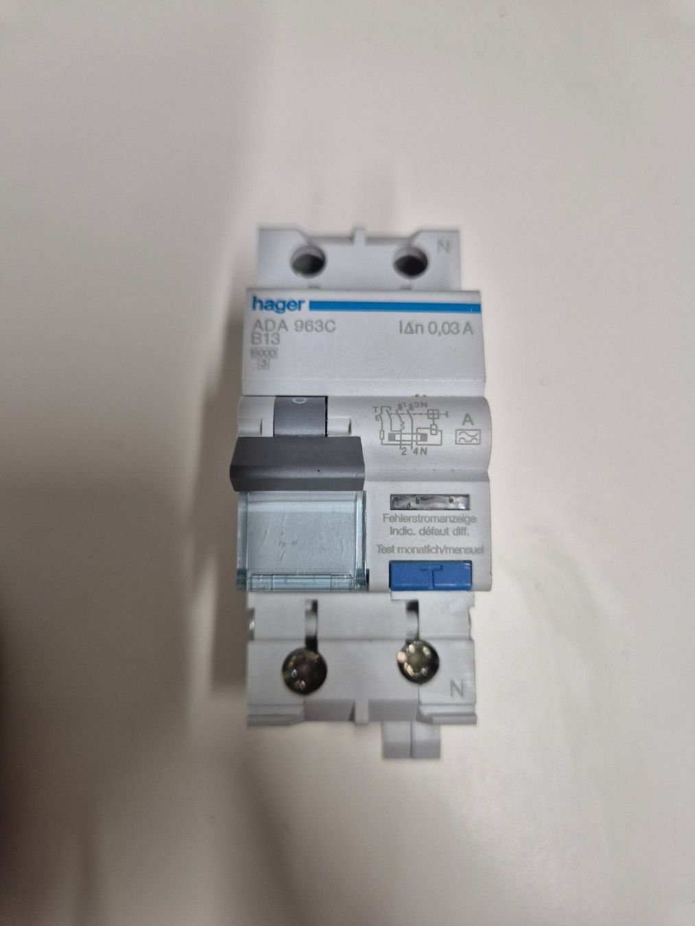 Alimentazione elettrica: Hager RCBO B13 1LN – Usato da Balerna venduto da Seller127