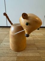 Katzen-Kässeli aus Massivholz mit Schlüssel 