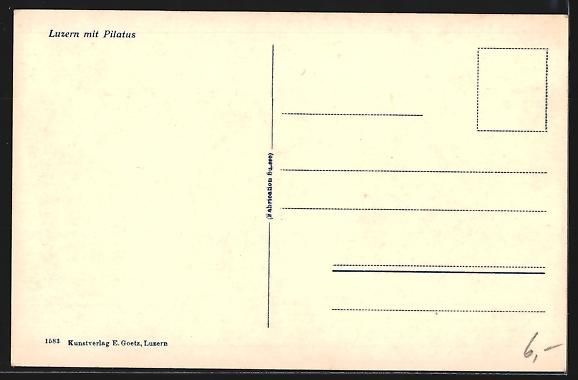 Cartoline postali: AK Luzern, Uferpartie mit Pilatus – Usato da Berlin venduto da bartko-reher 1