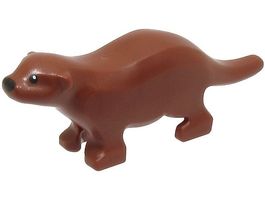 LEGO 67631pb01 Reddish Brown Otter with Black Eyes and Nose