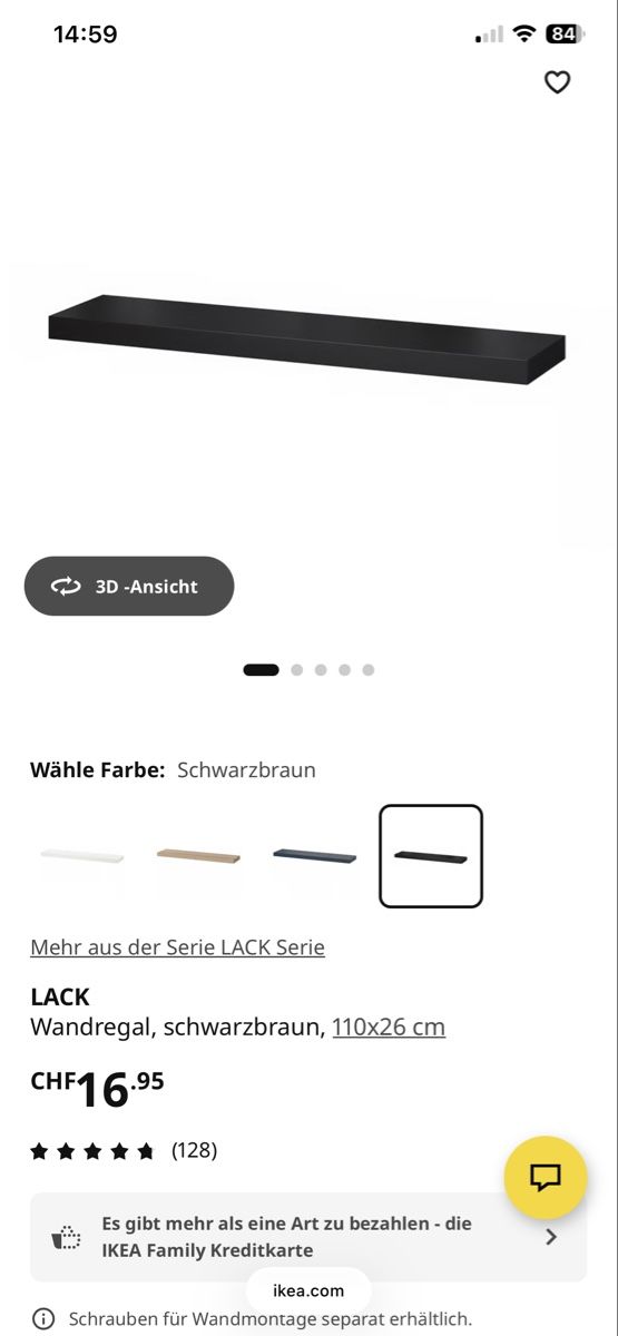Ikea Regale: Ikea Wandregale LACK – Gebraucht aus Winterthur von JasonHa 1