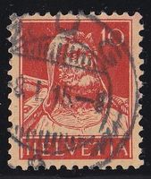 1914 Typ1   VOLLSTEMPEL ZUG  Nr.126I   SBK 50Fr.+++