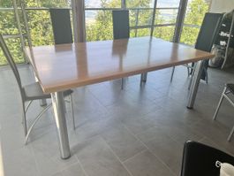 Esstisch Holz Metall Beine