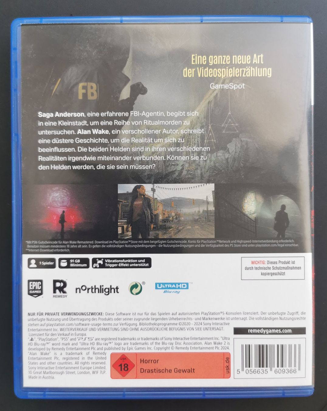 Sony Spiele: Alan Wake 2 Deluxe Edition (PS5) - inkl. Remastered-Code – Gebraucht aus Berg TG von Juerg76 1
