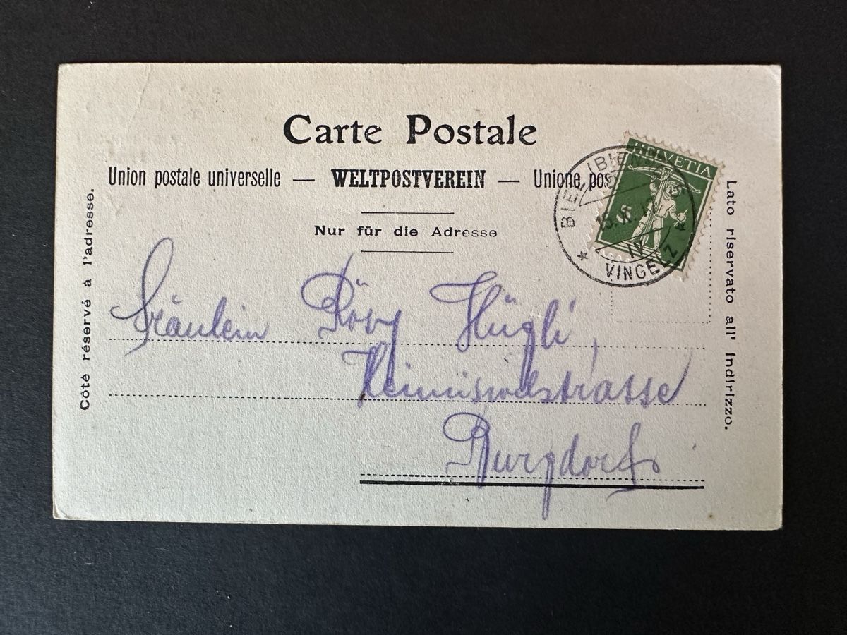 Cartoline postali: Schweiz - AK Vignelz Bielersee 1917 – Usato da Schmitten / FR venduto da Samsara169 1