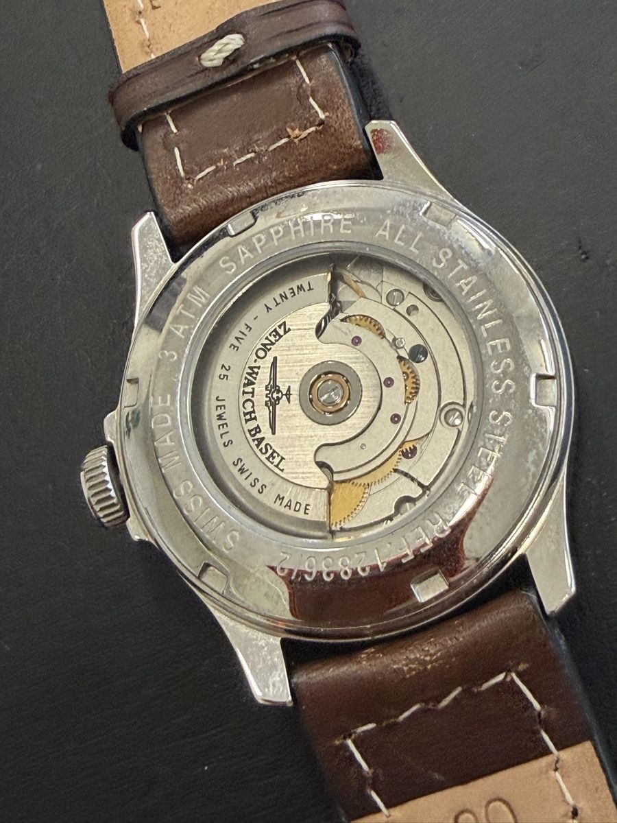 Zeno Orologi: Zeno-Watch Basel Basic Retro, Top Zustand, Lederarmband – Usato da Winterthur venduto da senn-ismaili 5