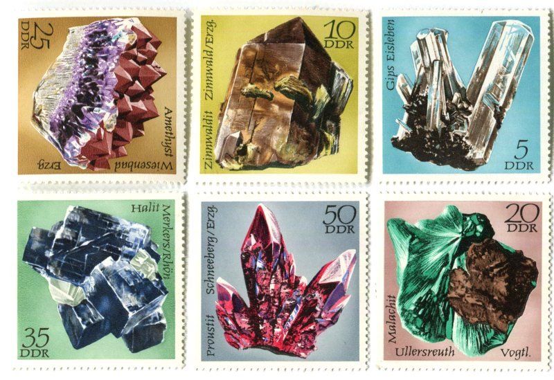 Tutti i francobolli: Briefmarken "Minerale". DDR – Nuovo e nell'imballaggio originale da Basel venduto da Butsch5