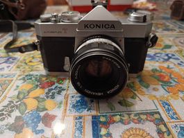Konica Autoreflex T camera with Hexanon 52mm lens