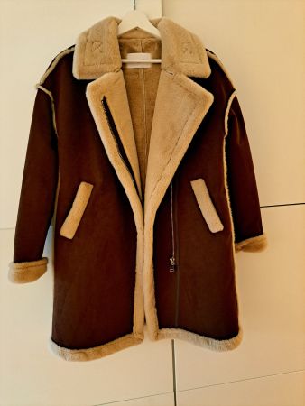 Wintermantel aus Kunstfell Gr. XS
