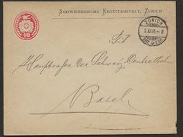 1885 Tüblibrief Tübli Brief Grossformat Druck Kreditanstalt