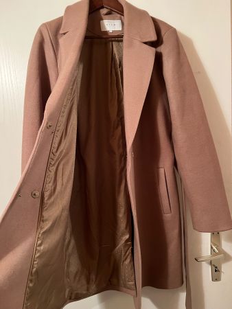 Mantel Vila beige mit Gürtel, Grösse 36