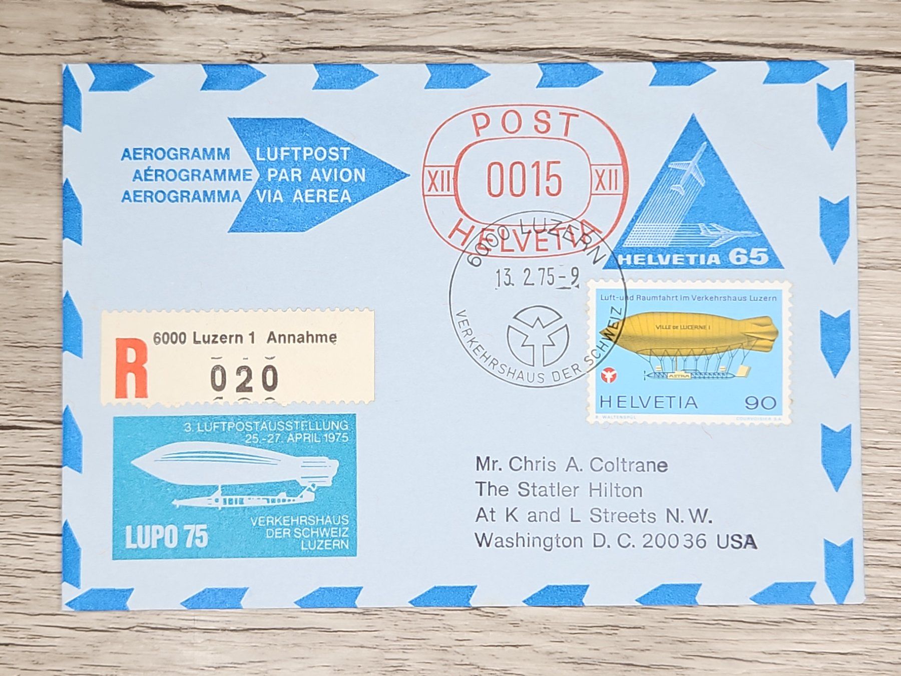 Tutti i francobolli: CL03 Enveloppe + Timbre Suisse 1975 – Usato da Cousset venduto da Patrick_Collections