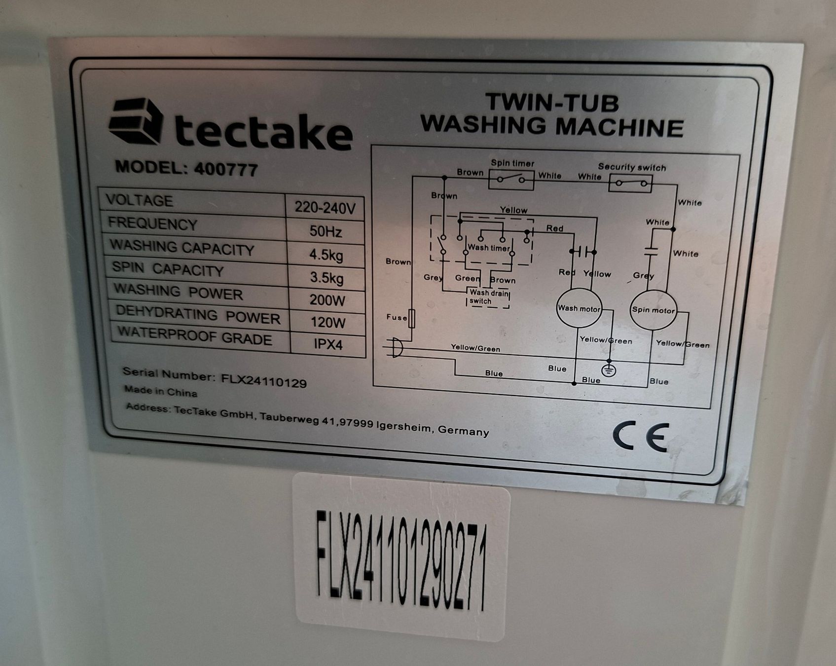 TecTake Waschmaschinen: Waschmaschine Mini – Gebraucht aus Bassersdorf von dbelser 3