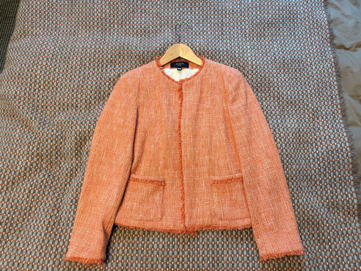 Max Mara Jacken: Weekend Max Mara Orange Tweed Jacket Size 42 NEW – Neu (gemäss Beschreibung) aus Männedorf von iza04