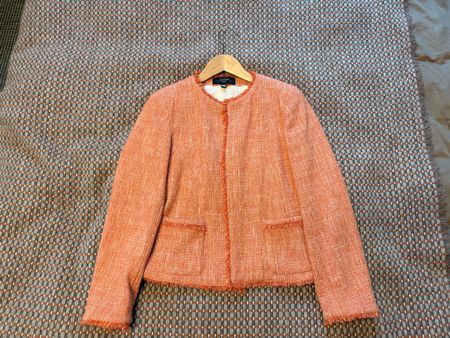 Weekend Max Mara Orange Tweed Jacket Size 42 NEW