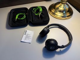 AKG Q460 Quincy Jones Kopfhörer schwarz/grün – wie neu