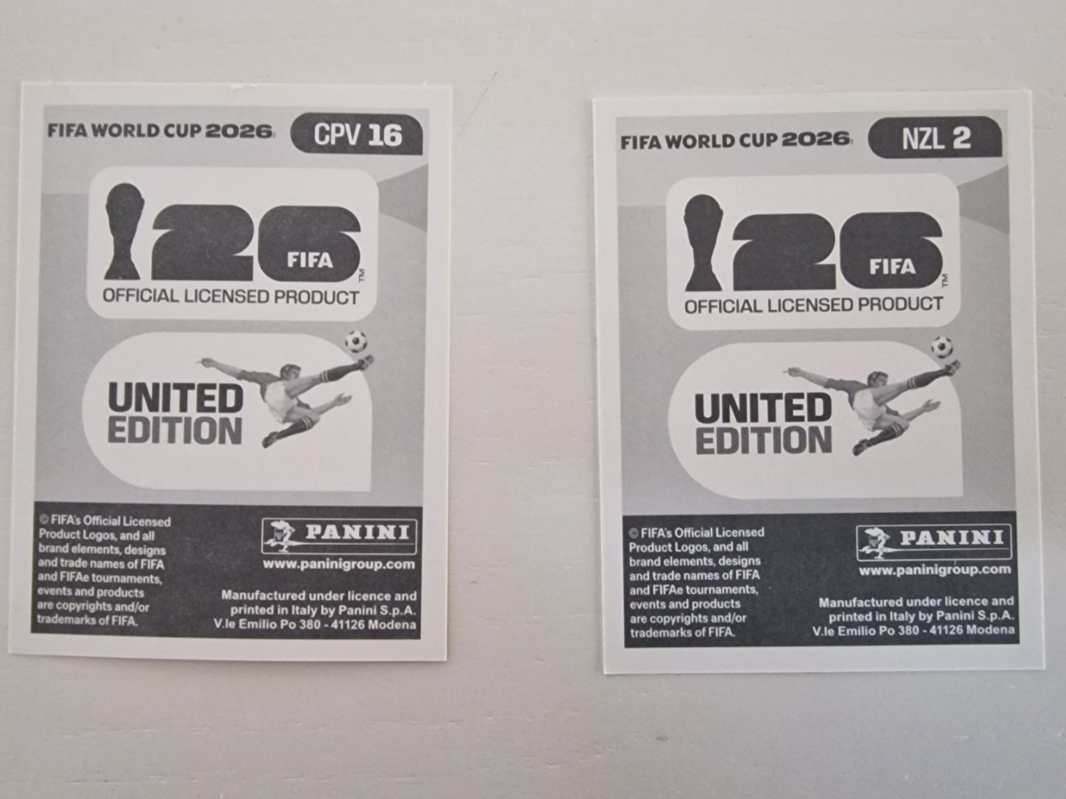 Panini Sammelbilder & Trading cards: 2 x Carte Panini CPV16 + NZL2 – Neu (gemäss Beschreibung) aus Bouveret von psv01 1