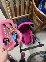 Puppenwagen und Puppenfahrradsitz