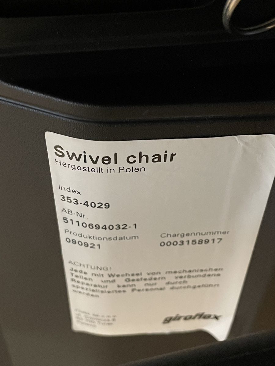 Giroflex Stühle: Bürostuhl Giroflex 353 – Gebraucht aus Köniz von kebu1508 4