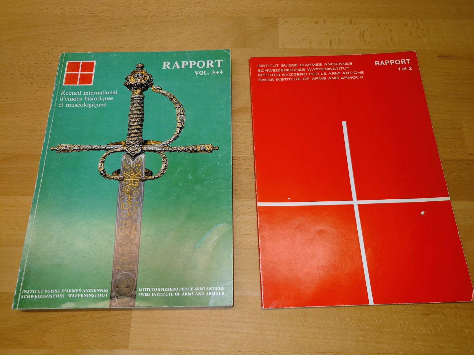 Libri: Schweizerisches Waffeninstitut. RAPPORT 1 & 2 / 3 & 4. RAR. – Usato da Zürich venduto da Rst7