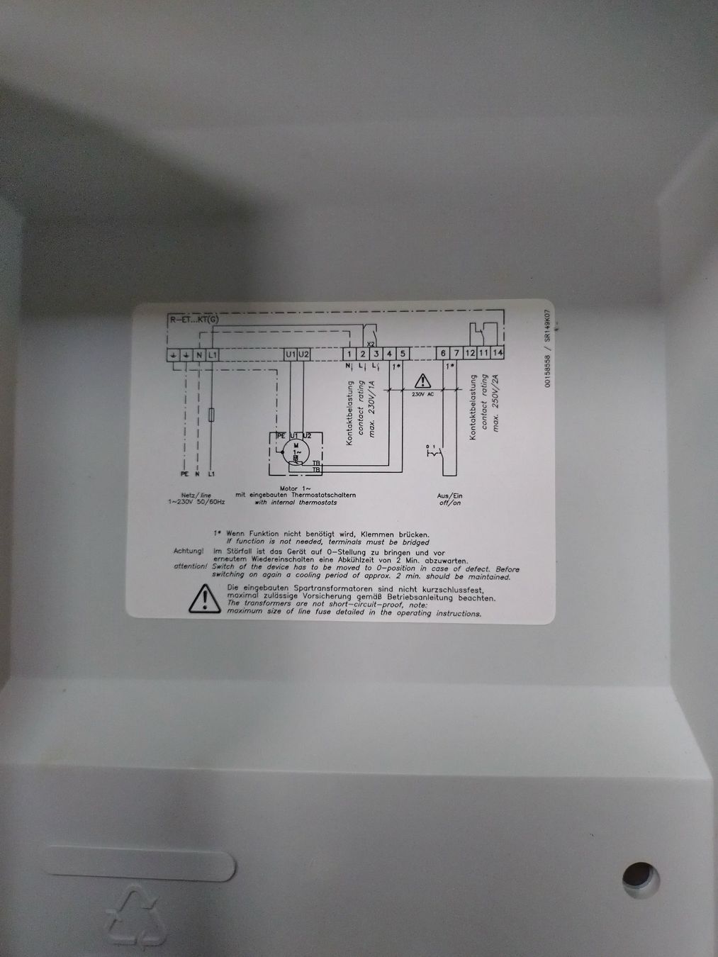 Componenti elettronici: Ziehl-Abegg Transformator, 5 Stufen – Usato da Steinhausen venduto da _Bergler_ 2