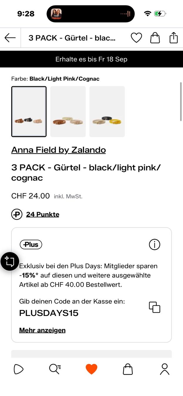 Gürtel: 3er Set Gürtel – Neu und originalverpackt aus Basel von ronjalg 3