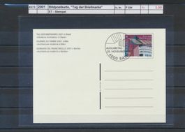 2001 Bildpostkarte, "Tag der Briefmarke", ET - Stempel