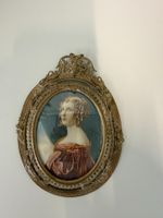 Antike Porträtminiatur „Jane Digby“