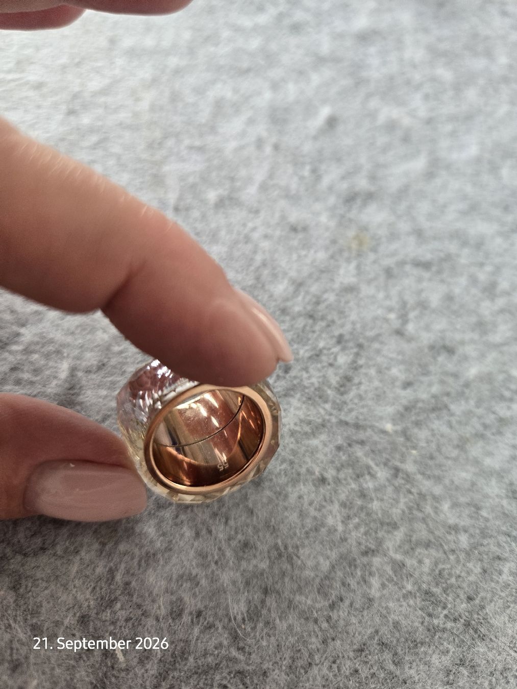 Swarovski Anelli: Swarovski Ring Nirvana Grösse 55 champagnerfarben, rosé – Nuovo (secondo la descrizione) da Oberriet SG venduto da Bodo6 2