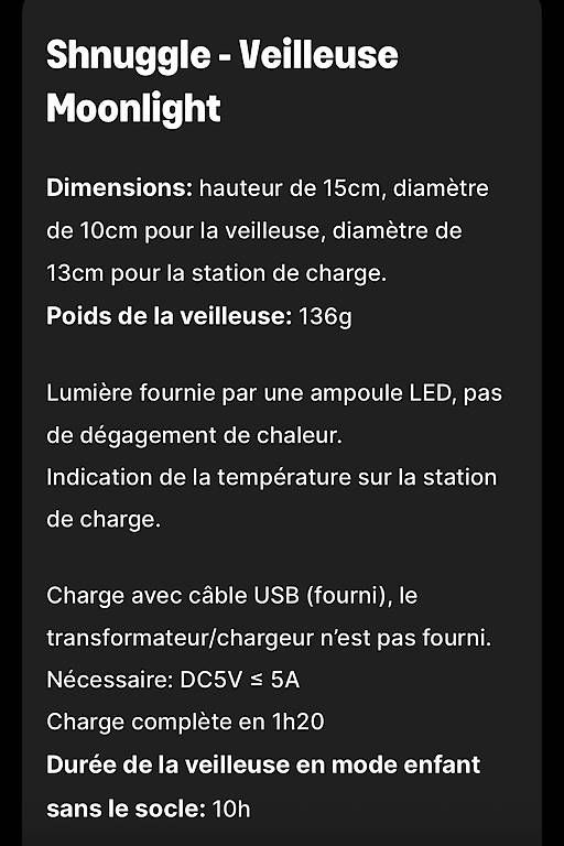 Lampade: Veilleuse de la marque Shnuggle – Usato da Chavannes-de-Bogis venduto da ori_zqh9 3