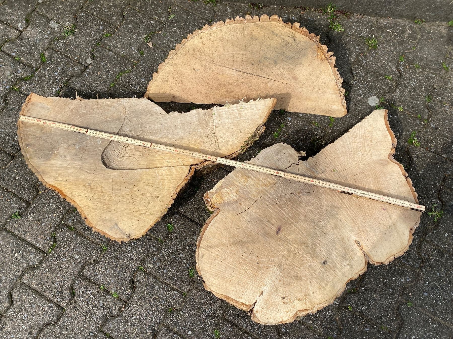 Articoli in legno: 3 schöne Esche-Baumscheiben – Usato da Feldbach venduto da Olive1 9