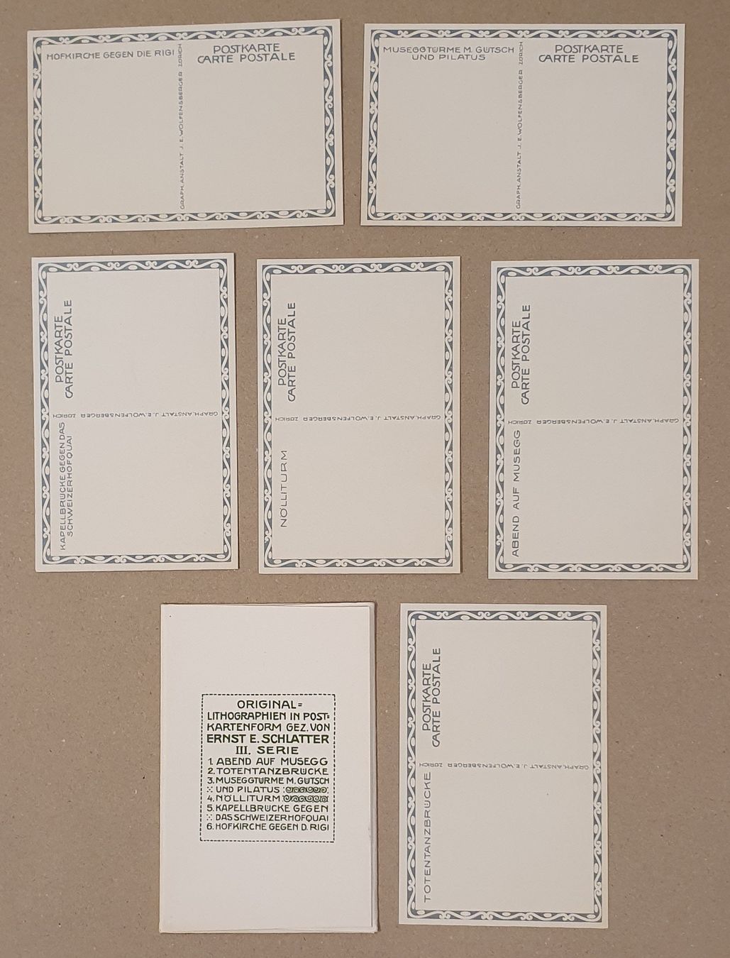 Cartoline postali: Original Luzern Lithographien von Ernst Schlatter – Usato da Kreuzlingen venduto da Rschweiz1 1