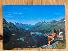 Oberengadin - Blick von Muottas Muragl - AK 1973