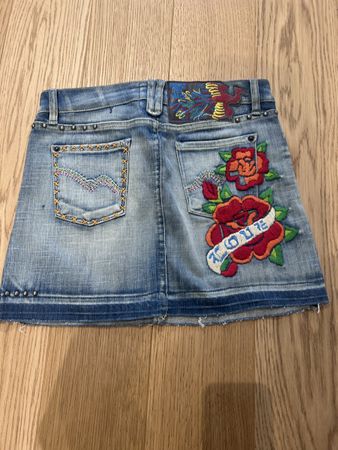 People For Peace Denim Mini Skirt, Women's Size Small