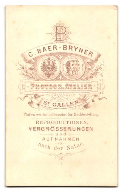 Fotografie & Manifesti: Fotografie C. Baer-Bryner, St. Gallen, C – Usato da Berlin venduto da bartko-reher 1