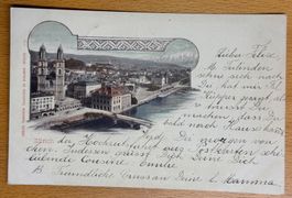 Historische Ansichtskarte Zürich um 1900