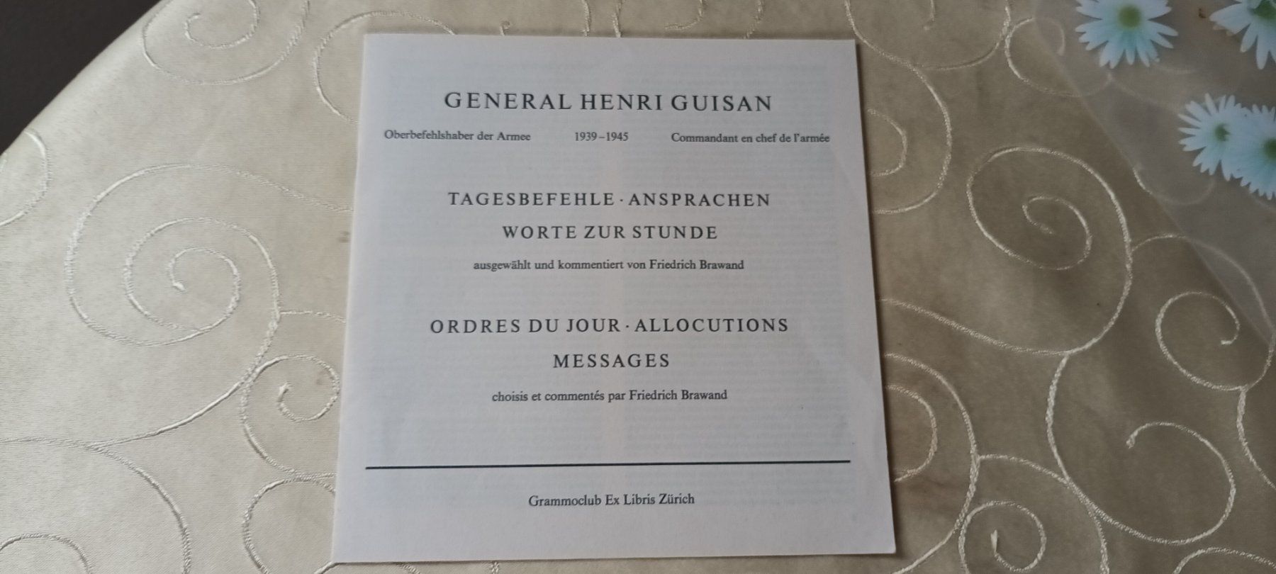Vinyles: General Henri Guisan Schallplatte – D'occasion à Arisdorf par friendly01 1