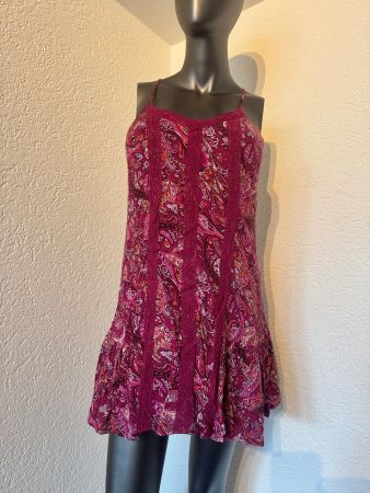 Elegantes Damenkleid Violett/Burgunder Partykleid Gr. M Top