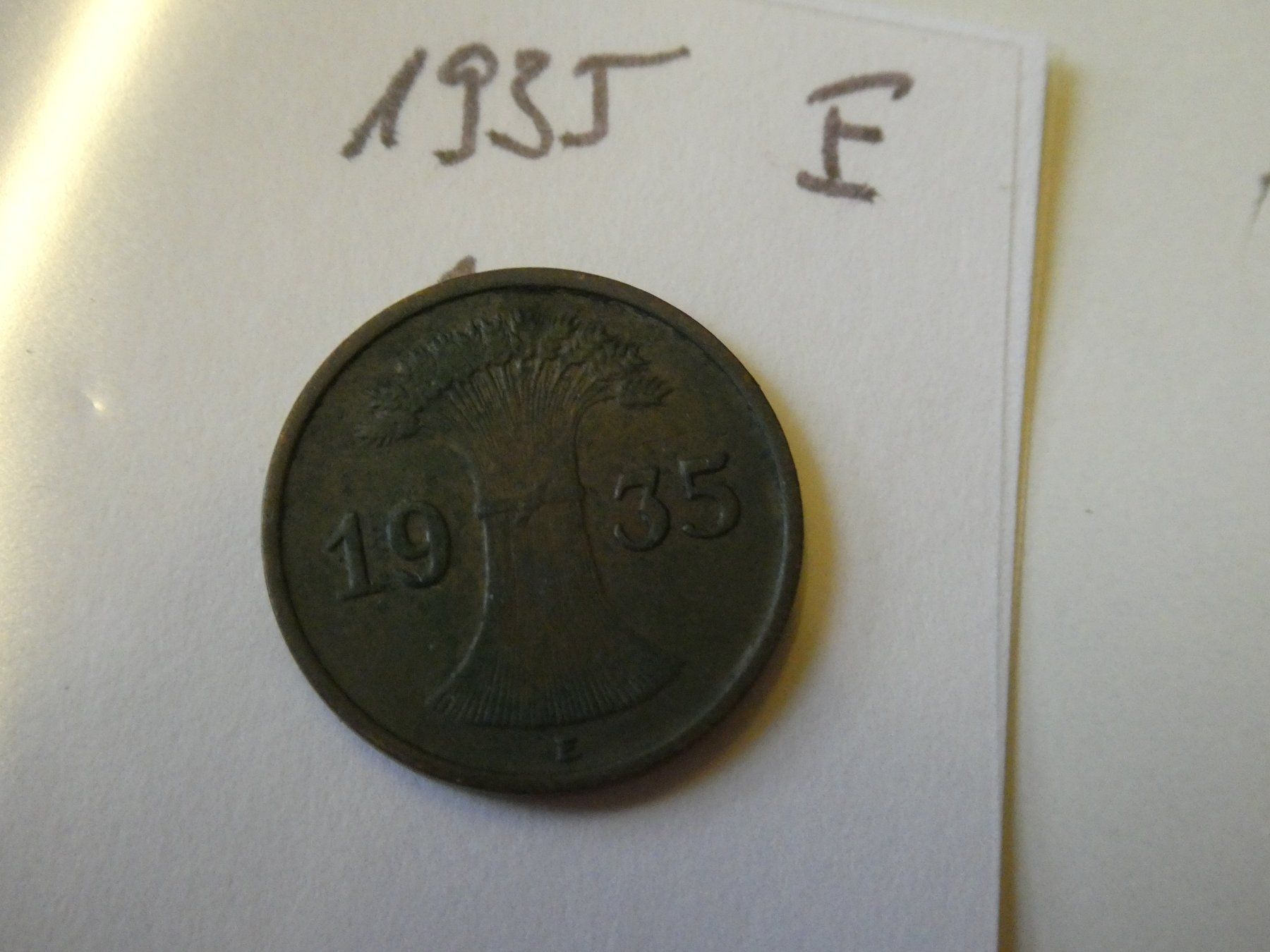 Alle Münzen: Dt. Reich 1935 E, 1 Reichspfennig – Gebraucht aus Hinterforst von rohusri 1