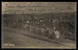 Foto-AK Huttwil, Ortsansicht mit Kirche