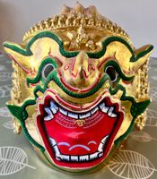 Thai goldige Maske Hanuman Halbmaske Wanddeko