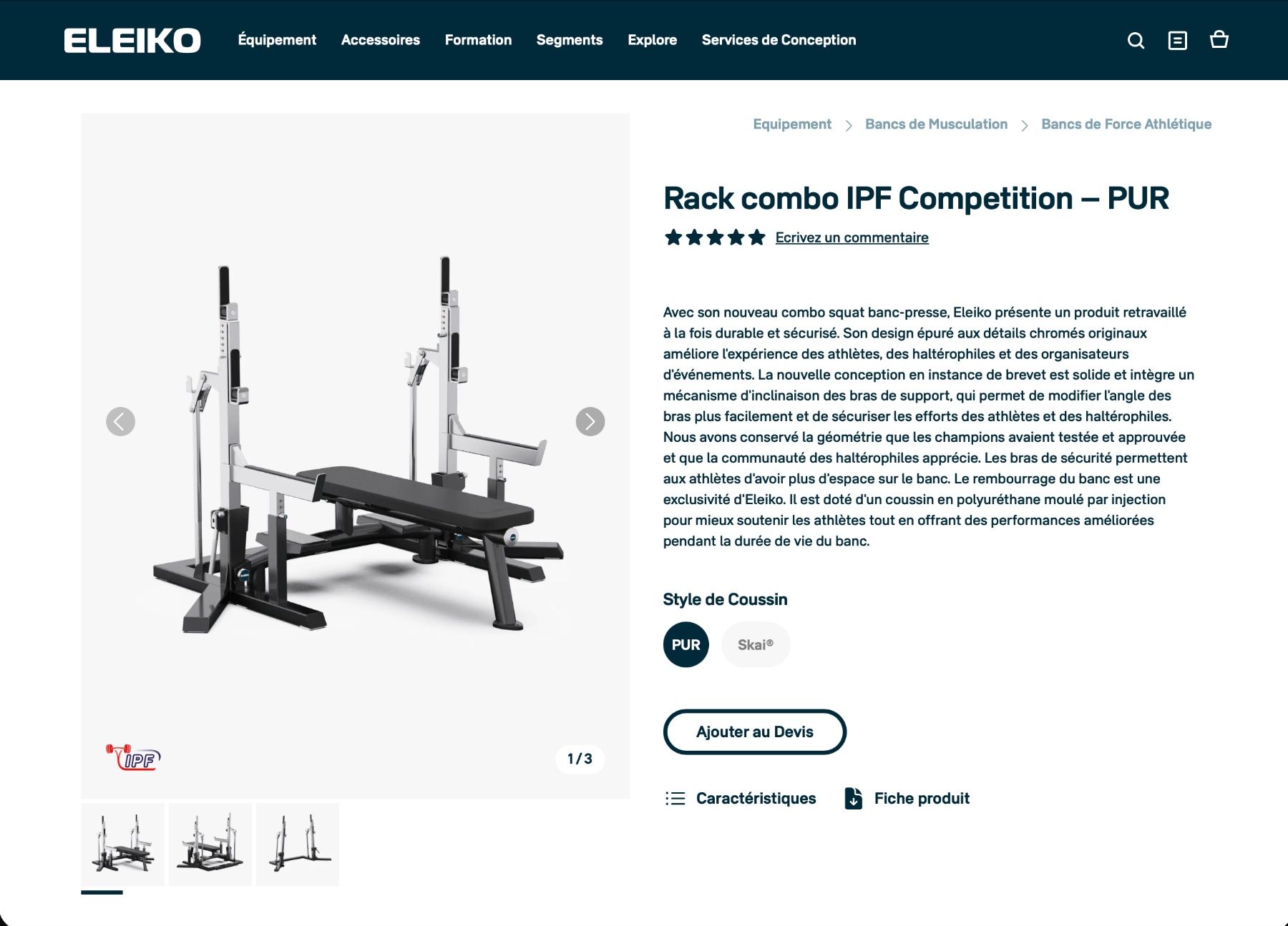 Eleiko IPF Competition Rack Combo – PUR Edition (Gebraucht) in Lausanne ...