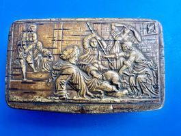 Schnupftabak Dose aus Birkenrinde geprägt ca.10 x 6 x 2,5 cm