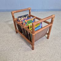 1970 Magazin Rack Vintage Zeitungsständer Plattenlager