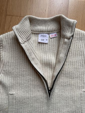 Zara knit jacket, 18-24 months, Cream - Cosy Winter!